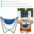 Sunnydaze Hanging Rope Hammock Chair Swing with Space-Saving Stand