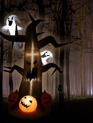 Sunnydaze Haunted Forest Halloween Inflatable Yard Decoration - 8 ft