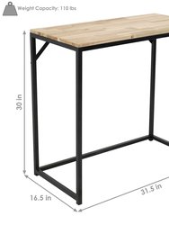 Sunnydaze Indoor Acacia Wood End Table - Unfinished - 31.5 in