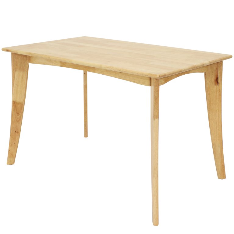 Sunnydaze James 4 ft Wooden Mid-Century Modern Dining Table - Natural - Light Brown