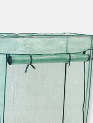 Sunnydaze Large Iron Polyethylene Cover Portable Plant Greenhouse - Green