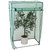 Sunnydaze Large Iron Polyethylene Cover Portable Plant Greenhouse - Green - Green