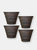 Sunnydaze Laurel Outdoor Double-Walled Flower Pot Planter - Rust - 13" - Single - Dark Brown
