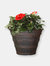 Sunnydaze Laurel Outdoor Double-Walled Flower Pot Planter - Rust - 13" - Single