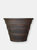 Sunnydaze Laurel Outdoor Double-Walled Flower Pot Planter - Rust - 13" - Single - Dark Brown