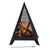 Sunnydaze Majestic Pyramid Heavy-Duty Steel Fire Pit - 24.5" Square - Black