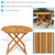 Sunnydaze Meranti Wood Folding Octagon Patio Dining Table