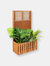 Sunnydaze Meranti Wood/Teak Oil Finish Planter and Privacy Screen - 44 in