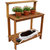 Sunnydaze Meranti Wooden Outdoor Potting Bench with Teak Oil Finish - 42 in