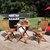 Sunnydaze Nantasket Solid Teak Wood 3-Piece Folding Bistro Set - Brown