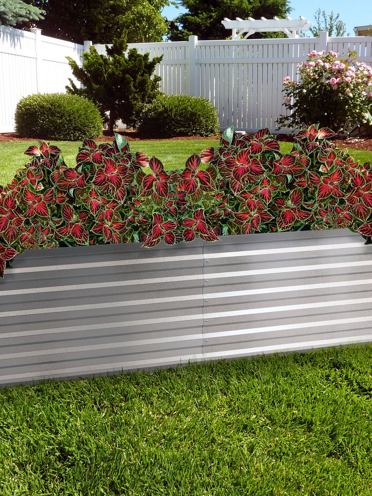 Sunnydaze Outdoor Galvalume Steel Raised Garden Bed - 71" Rectangle - Brown