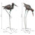 Sunnydaze Patina Crane Set of 2 Outdoor Metal Garden Statues - 29.5 in