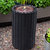 Sunnydaze Plastic Wicker Cylinder Water Fountain with LED Lights