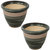 Sunnydaze Purlieu Ceramic Planter (Set Of 2) 12"- Shoreline - Green