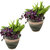 Sunnydaze Purlieu Ceramic Planter (Set Of 2) 12"- Shoreline