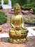 Sunnydaze Relaxed Buddha Outdoor Water Fountain with LED Lights - 36 in