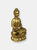 Sunnydaze Relaxed Buddha Outdoor Water Fountain with LED Lights - 36 in - Gold