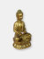 Sunnydaze Relaxed Buddha Outdoor Water Fountain with LED Lights - 36 in - Gold