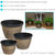 Sunnydaze Resin Basketweave Outdoor Planter 12 in, 13 in, 15 in - Set of 3