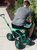 Sunnydaze Rolling Garden Cart w/ Extendable Steering Handle Seat & Basket