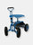 Sunnydaze Rolling Garden Cart w/ Extendable Steering Handle Seat & Basket - Dark Blue