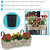 Sunnydaze Round Polyrattan Over-the-Rail Tri-Planter