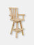 Sunnydaze Rustic Bar Stool - Log Cabin Style - Unfinished Wood Construction - 4' - Light Brown