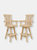 Sunnydaze Rustic Bar Stool - Log Cabin Style - Unfinished Wood Construction - 4' - Light Brown