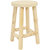 Sunnydaze Rustic Unfinished Fir Wood Indoor Backless Counter-Height Stool - Light Brown