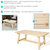 Sunnydaze Rustic Wooden Rectangular Coffee Table - Unfinished - 41.75 in