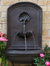 Sunnydaze Seaside Solar-Only Outdoor Wall Water Fountain - 27" - Iron Finish