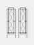 Sunnydaze Set of 2 Chic Diamonds Steel Garden Plant Trellis - Black