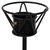 Sunnydaze Simple 3-Prong Steel Gazing Globe - 24 in - Black