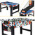 Sunnydaze Sport Collage 5-In-1 Multi-Game Table - Blue