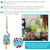 Sunnydaze Spring Flowers Mosaic Glass Wind Bell Chime - 7 in