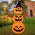 Sunnydaze Stacked Jack-O-Lantern Scarecrow 7-Foot Halloween Inflatable