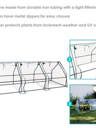 Sunnydaze Steel Plastic Cover Seed Cloche Zippered Mini Greenhouse - Clear