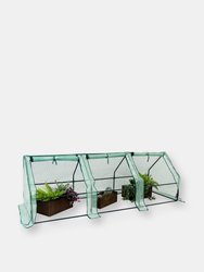 Sunnydaze Steel Plastic Cover Seed Cloche Zippered Mini Greenhouse - Green