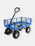 Sunnydaze Steel Utility Cart w/ Removable Folding Sides Red - 400-Pound Capacity - Blue