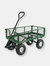 Sunnydaze Steel Utility Cart w/ Removable Folding Sides Red - 400-Pound Capacity - Green