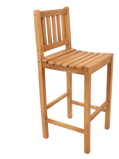 Sunnydaze Decor Sunnydaze Teak Wood Outdoor Bar-Height Chair - 43" H product