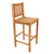 Sunnydaze Teak Wood Outdoor Bar-Height Chair - 43" H - Brown