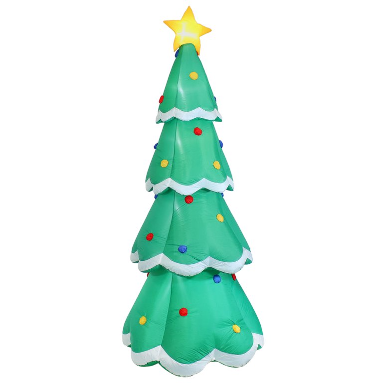 Sunnydaze Towering Green Christmas Tree Inflatable Yard Decoration - 9.5 ft - Green