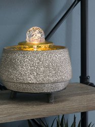 Sunnydaze Tranquil Sands Polystone Indoor Fountain with Glass Ball - 6" H