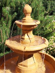 Sunnydaze Tropical Resin Outdoor 3-Tier Electric Water Fountain