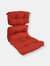 Sunnydaze Tufted Indoor/Outdoor Tufted High Back Chair Cushion - Red