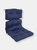 Sunnydaze Tufted Indoor/Outdoor Tufted High Back Chair Cushion - Blue