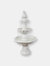 Sunnydaze Welcome Fiberglass Outdoor 3-Tier Water Fountain - White