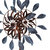 Sunnydaze Whirling Petals Powder-Coated Iron Wind Spinner - 48"H