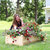 Sunnydaze Wooden Fir Square Raised Garden Bed - 24 x 48.25 in - Natural